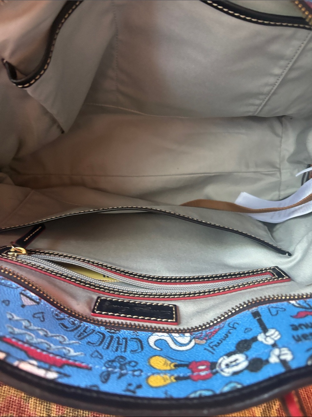 DOONEY & BOURKE Disney Mickey Mouse Chicago Travel Shoulder Tote Bag Like New - Picture 4 of 5